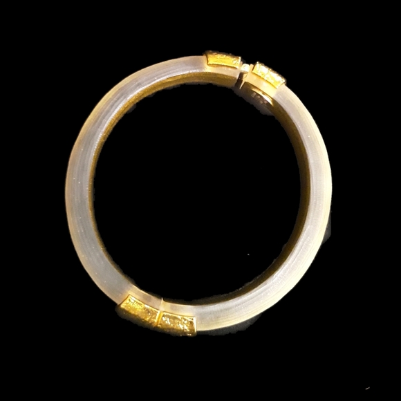 Alexis Bittar Gold Hinged Bangle - Picture 5 of 5